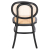 DINING CHAIR STACKABLE FB98747.10 BEECH WOOD IN BLACK-SYNTHETIC RATTAN 44x51x87Hcm.