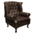 Armchair Chesterfield-style, FB90053.01, PU Dark Brown, 83x75x107cm
