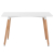 Kitchen Table FB9008.01, White MDF, wooden legs BEECH, 120x80x73 cm