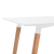 Kitchen Table FB9008.01, White MDF, wooden legs BEECH, 120x80x73 cm