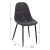 Dining chair Leonardo FB900100.16 with metallic legs and dark grey fabric 43,5x59x84 cm.