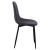 Dining chair Leonardo FB900100.16 with metallic legs and dark grey fabric 43,5x59x84 cm.