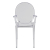 Chair acrylic clear with arms Aramis FB90169 52,2x56,5x92cm