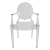 Chair acrylic clear with arms Aramis FB90169 52,2x56,5x92cm