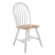 Wooden dining chair white with natural seat FB90187 44x48,5x94 cm