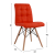 Chair Rosa FB90024.24 with wooden legs and red seat 43x52x82 cm