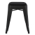 Stool Melita in black matte color and seat FB98064.22 39x39x46 cm