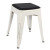 Stool Melita in white patina color and seat FB98064.05 39x39x46 cm