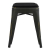 Stool Melita in black patina color and seat FB98064.40 39x39x46 cm
