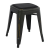 Stool Melita in black patina color and seat FB98064.40 39x39x46 cm