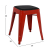 Stool Melita in red patina color and seat FB98064.77 39x39x46 cm