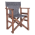 Director's chair Naxos Walnut with 2x1 Textline grey FB910289.10 60x51x86 cm