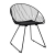 Metallic chair Curve 65x57,5x81 cm FB95466.01 black color
