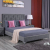 Bed FB9592.01, 150x200cm with grey velvet
