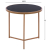 Table Francesco FB98696 with glass surface and metallic gold matte frame