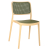 CHAIR POLYPROPYLENE FB95934.04 BEIGE AND OLIVE GREEN 41x49x102Hcm.