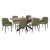 DINING SET 7PCS FB911912 WITH TABLE-4 CHAIRS-2 ARMCHAIRS