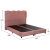 BED FB9674.12 DUSTY PINK VELVET-FOR MATTRESS 160X200cm.